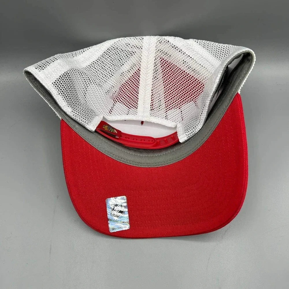 Chicago Blackhawks Trucker Hat Men Red NHL Fanatics Snap Back Cap Cotton New
